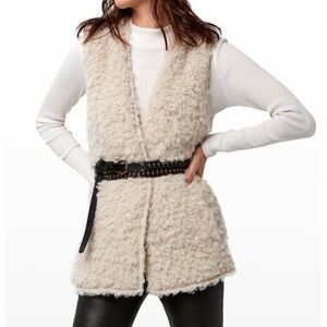 AS by DF Golden Hour Fur Women's Shearling Vest no belt